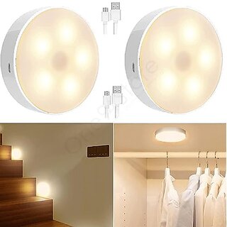 (Pack of 2)Motion Sensor Light with USB Charging Wireless Rechargeable Adhesive LED Nightlight for Home, White (Pack of 2)Motion Sensor Light with USB Charging Wireless Rechargeable Adhesive LED Nightlight for Home, White