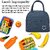 Insulated Lunch Bags Small for Men    Women  Tiffin Bag for Kids Picnic Organizer Lunch Bag Portable    Reusable (Blue)