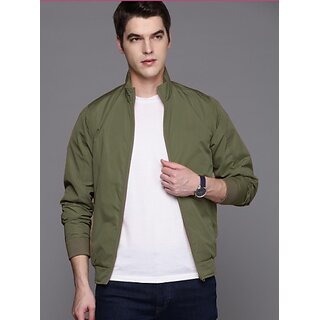                       Fashlook Bomber Solid Full Sleeve Light Green Jacket for Mens                                              