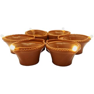 Minha Plastic 6 Diya for Eco-Friendly Decorations Water Sensor Diyasn Minha Plastic 6 Diya for Eco-Friendly Decorations Water Sensor Diyasn
