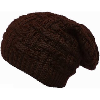 Fashlook Woolen Brown Casual Winter Cap Fashlook Woolen Brown Casual Winter Cap