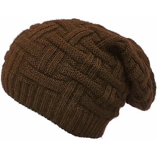 Fashlook Woolen Brown Casual Winter Cap Fashlook Woolen Brown Casual Winter Cap