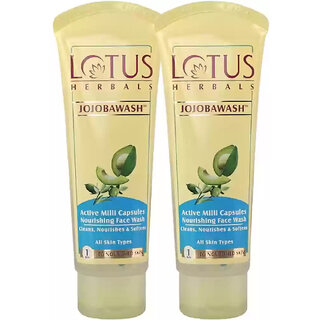 Lotus Herbals Jojobawash Active Milli Capsules Nourishing Face Wash For All Skin Types 80Ml ( Pack Of 2 ) Lotus Herbals Jojobawash Active Milli Capsules Nourishing Face Wash For All Skin Types 80Ml ( Pack Of 2 )