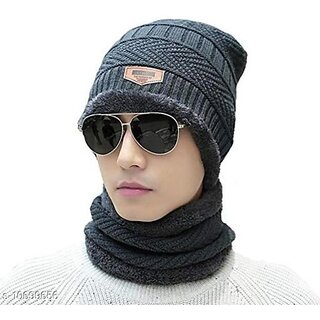 Fashlook Woolen Multicolor Casual Winter Cap Fashlook Woolen Multicolor Casual Winter Cap