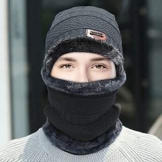Fashlook Woolen Multicolor Casual Winter Cap Fashlook Woolen Multicolor Casual Winter Cap
