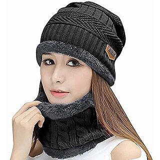                       Fashlook Woolen Multicolor Casual Winter Cap                                              