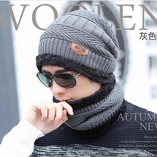 Fashlook Woolen Multicolor Casual Winter Cap Fashlook Woolen Multicolor Casual Winter Cap