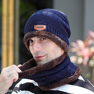 Fashlook Woolen Multicolor Casual Winter Cap Fashlook Woolen Multicolor Casual Winter Cap