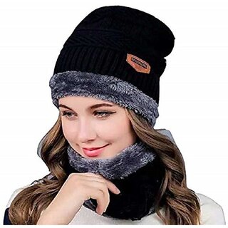 Fashlook Woolen Black, Grey Casual Winter Cap (Pack of 2) Fashlook Woolen Black, Grey Casual Winter Cap (Pack of 2)