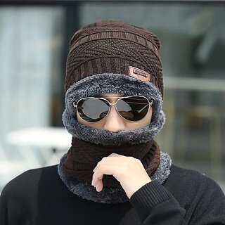 Fashlook Woolen Brown Casual Winter Cap (Pack of 2) Fashlook Woolen Brown Casual Winter Cap (Pack of 2)