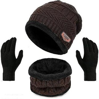 Fashlook Woolen Brown Casual Winter Cap (Pack of 2) Fashlook Woolen Brown Casual Winter Cap (Pack of 2)