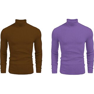                       Fashlook Solid Full Sleeve Casual Multicolor Sweaters For Mens                                              