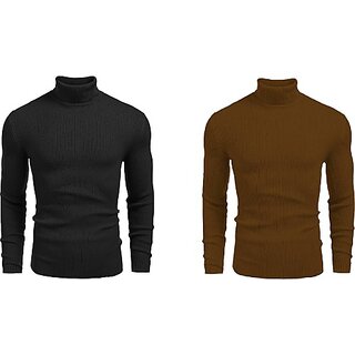                       Fashlook Striped Full Sleeve Casual Multicolor Sweaters For Mens                                              