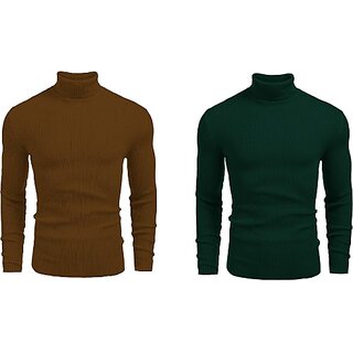                       Fashlook Solid Full Sleeve Casual Multicolor Sweaters For Mens                                              