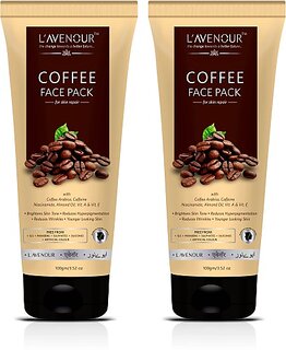 L'avenour Coffee Face Pack for Brightens Skin Tone, Reduce Wrinkles & Hyperpigmentation (200 g)
