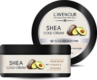 L'avenour Shea Cold Cream with Vitamin E & Avocado Oil For Deep Hydration & Dry Skin (100 ml)