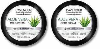 L'avenour Aloe Vera Cold Cream with Vitamin E & Caprylic For Deep Hydration & Glowing Skin (200 ml)