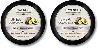 L'avenour Shea Cold Cream with Vitamin E & Avocado Oil For Deep Hydration & Dry Skin (200 ml)