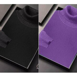                       Fashlook Solid Full Sleeve Casual Multicolor Sweaters For Mens                                              