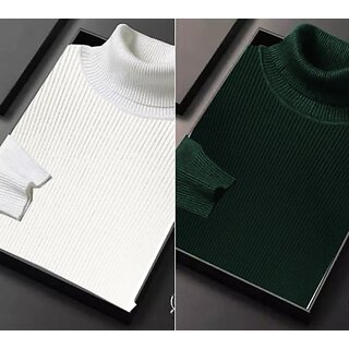                       Fashlook Solid Full Sleeve Casual Multicolor Sweaters For Mens                                              