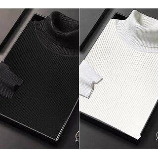                       Fashlook Solid Multicolor Full Sleeve Sweaters For Mens (Pack of 2)                                              
