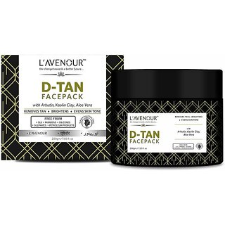                       L'avenour D-Tan Face Pack For Tan Removal, Instant Glow, Brightens & Even Skin Tone (200 g)                                              