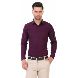                       Baleshwar Mens Purple Regular Fit Formal Shirt (Pack of 1)                                              