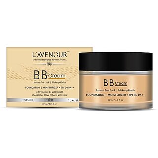                       L'avenour BB Cream with SPF 30 PA++ for Instant Fair Look & Makeup Finish | Foundation (30 ml)                                              