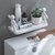 PASSION Wall Mounted Plastic Bathroom Shelf/Wall Shelf/Wall Mounted Shelf/Self Adhesive Shelf with 2 Self Adhesive Stickers (White)