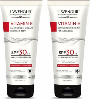 L'avenour Sunscreen - SPF 30++ PA+ Vitamin E Sunscreen, SPF 30++ For UVB & UVA Protection, For All Outdoor Sports (200 ml)