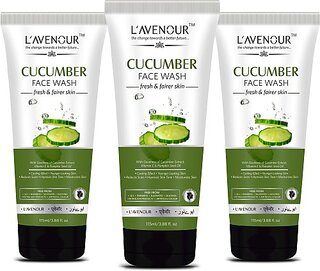 L'avenour Cucumber Facewash for Cooling Effect, Reduce Scars, Fresh & Fairer Skin for Men & Women Face Wash (345 ml)