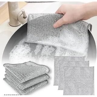 3 Pack Non scratch Dish wash coths for kitchen, Metal wire cleaning cloth,Reusable Mash wire cloth for kitchen 3 Pack Non scratch Dish wash coths for kitchen, Metal wire cleaning cloth,Reusable Mash wire cloth for kitchen