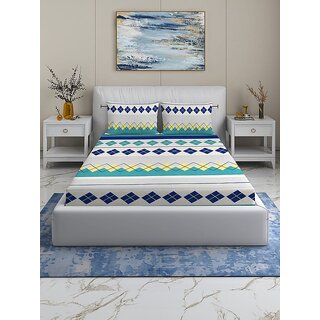 BEDZY Premium 180 TC Cotton Blend Flat Single Bedsheets with 1 Pillow Covers | Single Bed Breathable BEDZY | Wrinklefree | 60 BEDZY Premium 180 TC Cotton Blend Flat Single Bedsheets with 1 Pillow Covers | Single Bed Breathable BEDZY | Wrinklefree | 60