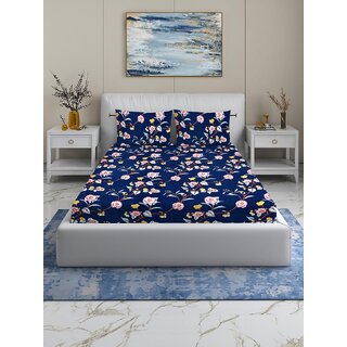 BEDZY Premium 180 TC Cotton Blend Fitted Single Bedsheets with 2 Pillow Covers | Single Bed Breathable BEDZY | Wrinklefree | 51 BEDZY Premium 180 TC Cotton Blend Fitted Single Bedsheets with 2 Pillow Covers | Single Bed Breathable BEDZY | Wrinklefree | 51
