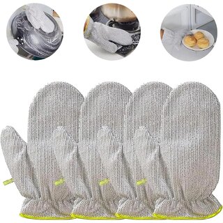 Dishwashing Gloves, Heat Insulation Waterproof Silver Wire Reusable Dish Cleaning Gloves for Living Room Housework House Dishwashing Gloves, Heat Insulation Waterproof Silver Wire Reusable Dish Cleaning Gloves for Living Room Housework House