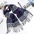Pack of 2 Men Women Casual Luxurious Premium Checkered Woolen Muffler, Scarf, Stole For Winter Beige colour