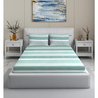 BEDZY Premium 180 TC Cotton Blend Flat Double Bedsheets with 2 Pillow Covers | Double Bed Breathable BEDZY | Wrinklefree | 90 x 100 | 228x254 cm | Multicolour BEDZY Premium 180 TC Cotton Blend Flat Double Bedsheets with 2 Pillow Covers | Double Bed Breathable BEDZY | Wrinklefree | 90 x 100 | 228x254 cm | Multicolour