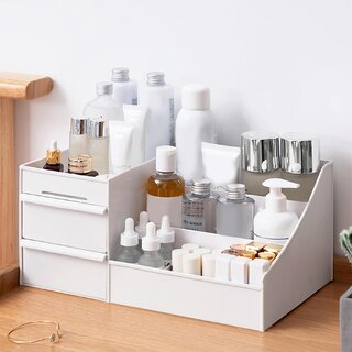 Cosmetic Organizer Box Drawers Storage Plastic Stationary Box Make Up Organiser For Women