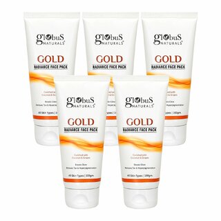 Globus Naturals Gold Radiance Anti Ageing Brightening Face Pack Enriched with Saffron Liquorice Walnut Fights Premature Ageing Boosts Glow Provides Deep Exfoliation All Skin Types 100 gms Set of 5 Globus Naturals Gold Radiance Anti Ageing Brightening Face Pack Enriched with Saffron Liquorice Walnut Fights Premature Ageing Boosts Glow Provides Deep Exfoliation All Skin Types 100 gms Set of 5
