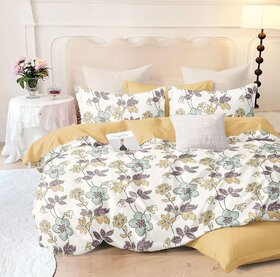 Double Bed Printed Cotton Bedsheet with 2 Pillow Covers (90100 inches)