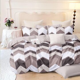 Double Bed Printed Cotton Bedsheet with 2 Pillow Covers (90100 inches)