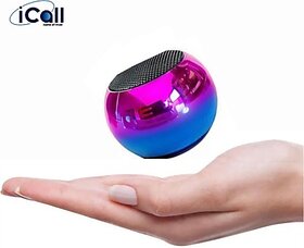 icall Smallest M4 Wireless Speaker with Powerful Bass Mic 5 W Bluetooth Speaker (Multicolor, Stereo Channel)