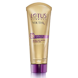 Lotus Herbals YouthRx Active Anti Ageing Foaming Gel Face Wash With Jojoba, Ginseng Ginger 100g Lotus Herbals YouthRx Active Anti Ageing Foaming Gel Face Wash With Jojoba, Ginseng Ginger 100g