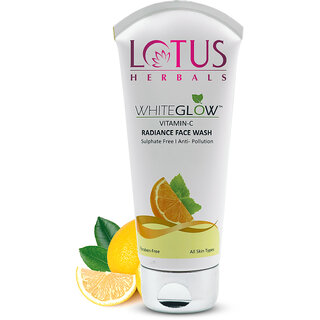 Lotus Herbals WhiteGlow Vitamin C Radiance Face Wash For Dark Spots Dull Skin Anti- Pollution 100g Lotus Herbals WhiteGlow Vitamin C Radiance Face Wash For Dark Spots Dull Skin Anti- Pollution 100g