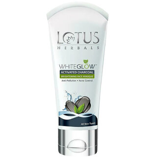                       Lotus Herbals Whiteglow Activated Charcoal Brightening Face Mask, 100G                                              