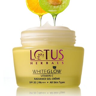                       Lotus Herbals Whiteglow Vitamin-C Radiance Gel Crme, Spf-20  Pa+++, All Skin Types Paraben  Anti-Pollution 50G                                              