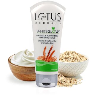 Lotus Herbals Whiteglow Oatmeal Yogurt Skin Whitening Scrub 150G Lotus Herbals Whiteglow Oatmeal Yogurt Skin Whitening Scrub 150G