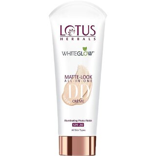                       Lotus Herbals Whiteglow Matte Look All In One Dd Cream - Natural Beige  Spf 20  All Skin Types  50G                                              
