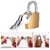 Trendy 25mm Small Brass Lock and Key, Smal Pressing Lock, Small Padlock for Luggage, Suitcase,
