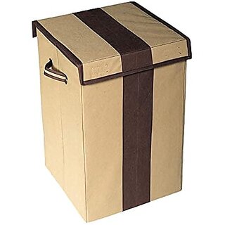 Aronkart Creation Non Woven Foldable 68 Ltrs Laundry Bag Handle for Washing Clothes Brown (Pack of 1) Aronkart Creation Non Woven Foldable 68 Ltrs Laundry Bag Handle for Washing Clothes Brown (Pack of 1)